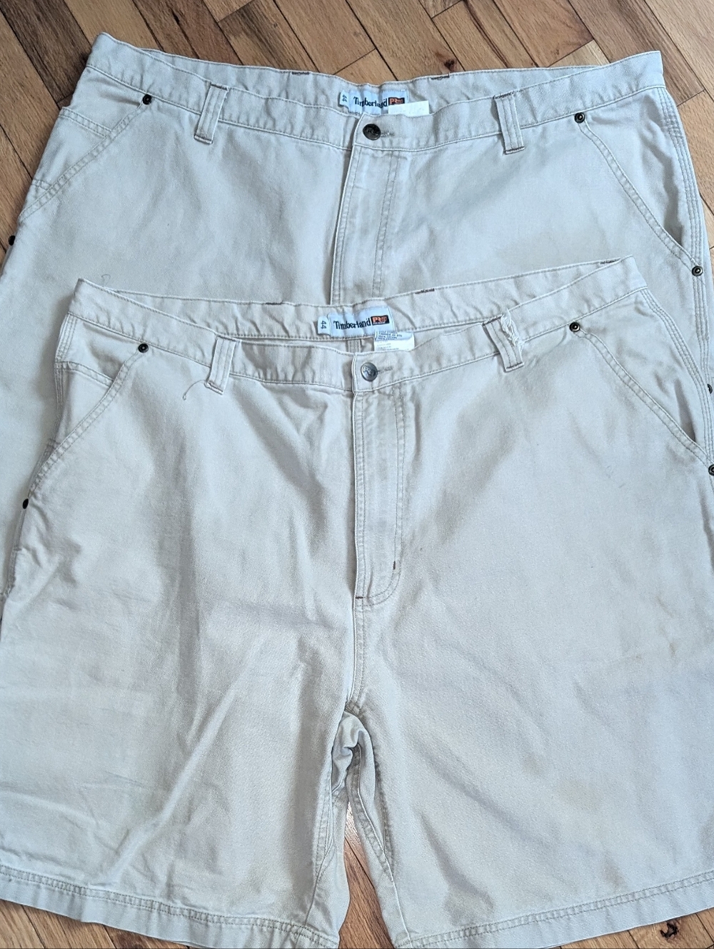 Two Pairs Men's Timberland Canvas Shorts Size 44 Waist